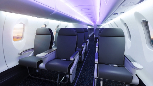 CRJ550 기종은 미국 항공사가 운항하는 50석 규모 항공기 가운데 레그룸 공간이 가장 넓다